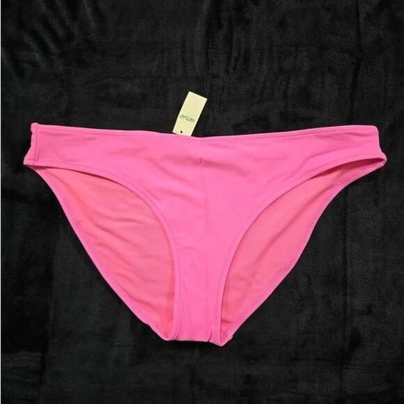 Aerie Bikini Bottom Womens XL Pink High Leg Swim Brief NWT Beachwear Y2K - Picture 6 of 6